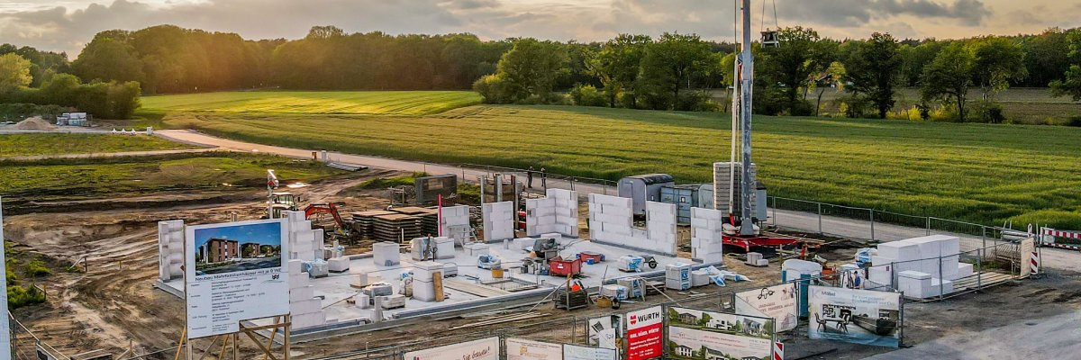 Rohbau eines Gebäudes in Warendorf