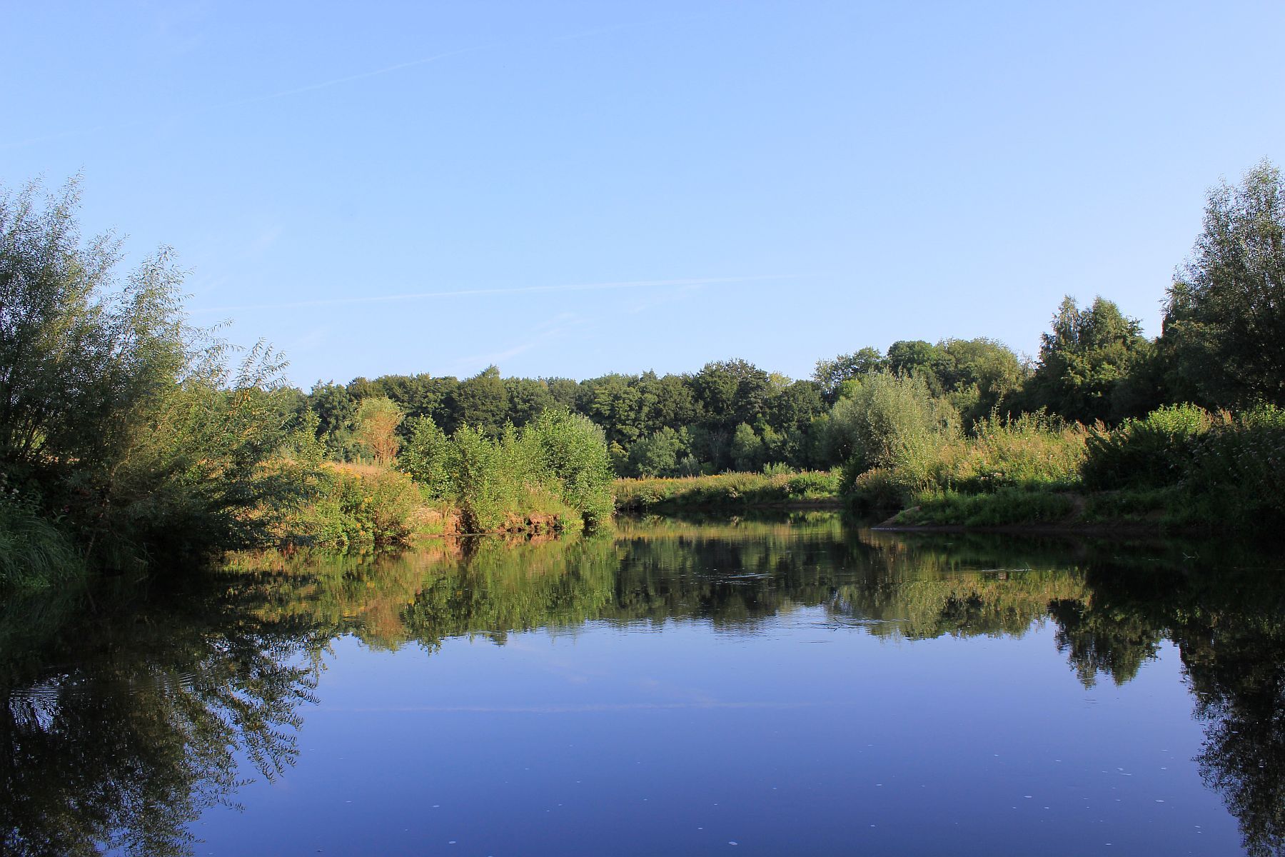 Renaturierte Ems in Dackmar Blick auf die renaturierte Ems