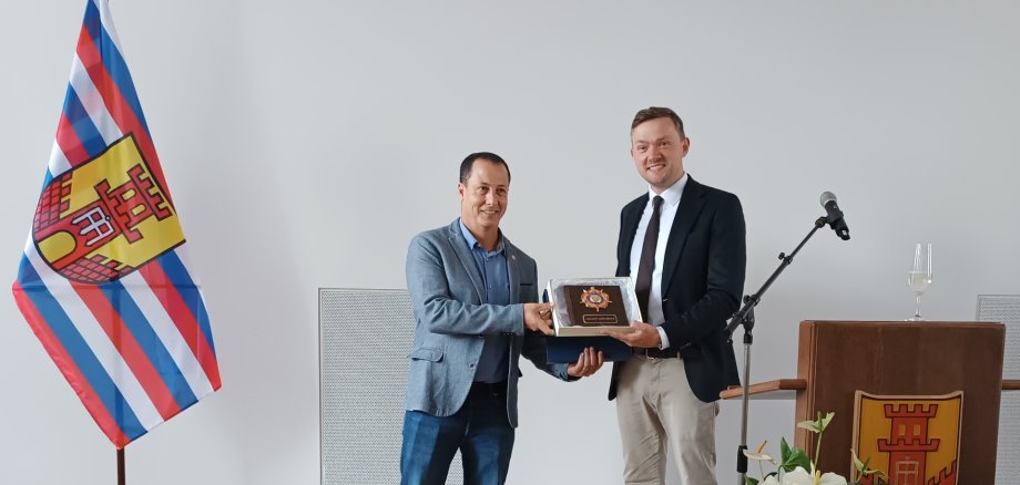 CISM Präsident Nilton Rolim und Bürgermeister Peter Horstmann