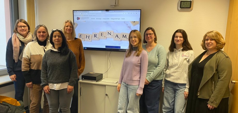 Die Projektgruppe, die die Ehrenamtsbörse zusammen erstellt hat