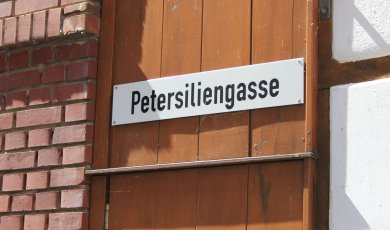 Strassenschild Petersiliengasse