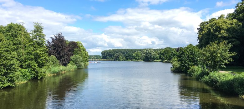 Blick auf den Emssee Blick auf den Emssee - Segelboote