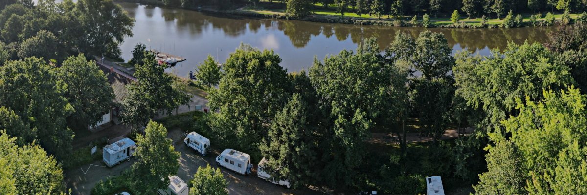 Wohnmobilstellplatz am Emssee Luftbild