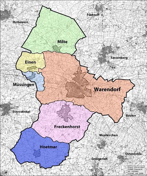 Stadtplan Warendorf